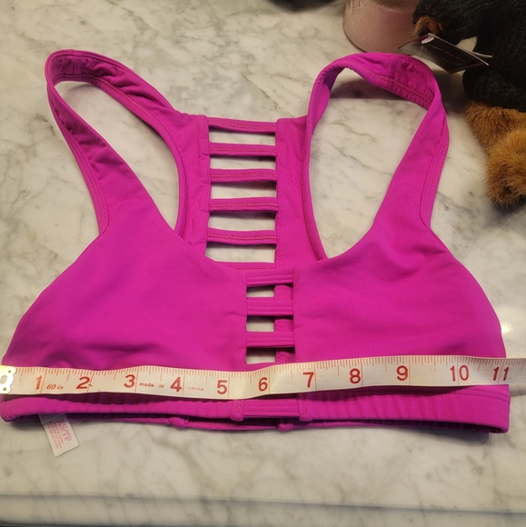 NWOT PINK VICTORIA'S SECRET SPORTS BRA WITH NO PADDING Sz XS NEON PINK - Picture 11 of 13